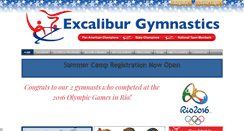 Desktop Screenshot of excalibur-gymnastics.com